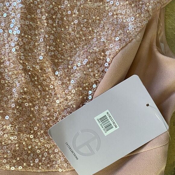 JS Collections Sequin & Crepe Midi dress NWT - Picture 6 of 7